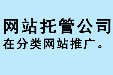 網(wǎng)站托管公司在分類(lèi)網(wǎng)站推廣